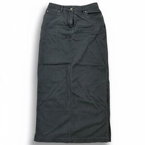 Black Maxi Denim Skirt